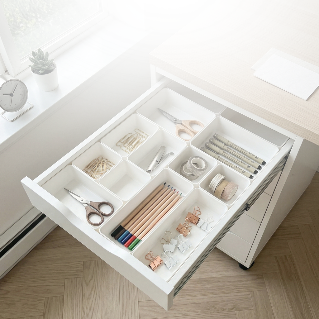 IKEA ALEX Drawer Insert Organizer | Desk Drawer Organizer for Stationery, Beauty & Home Office – Top Drawer