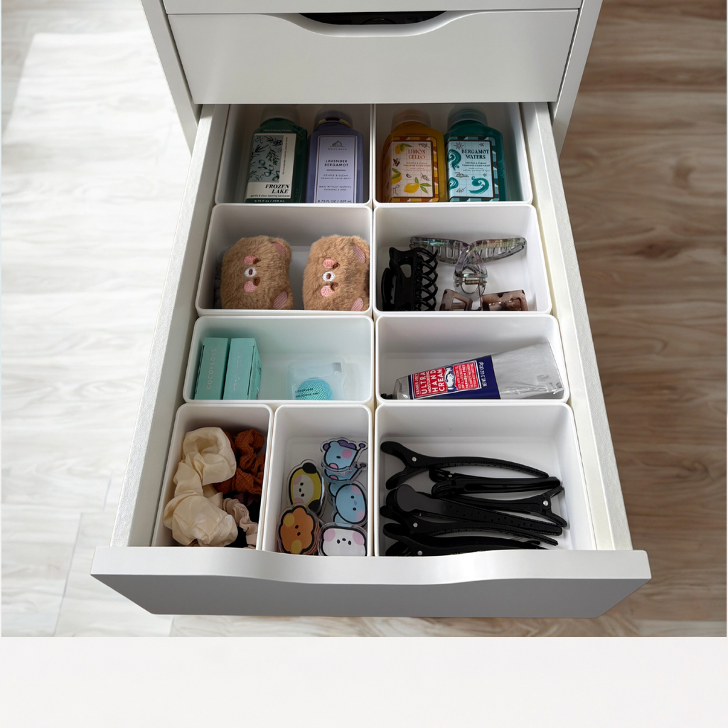 IKEA ALEX Bottom Drawer Organizer Inserts | Desk Drawer Dividers for Makeup, Office & Craft Storage | 3D Printed Modular