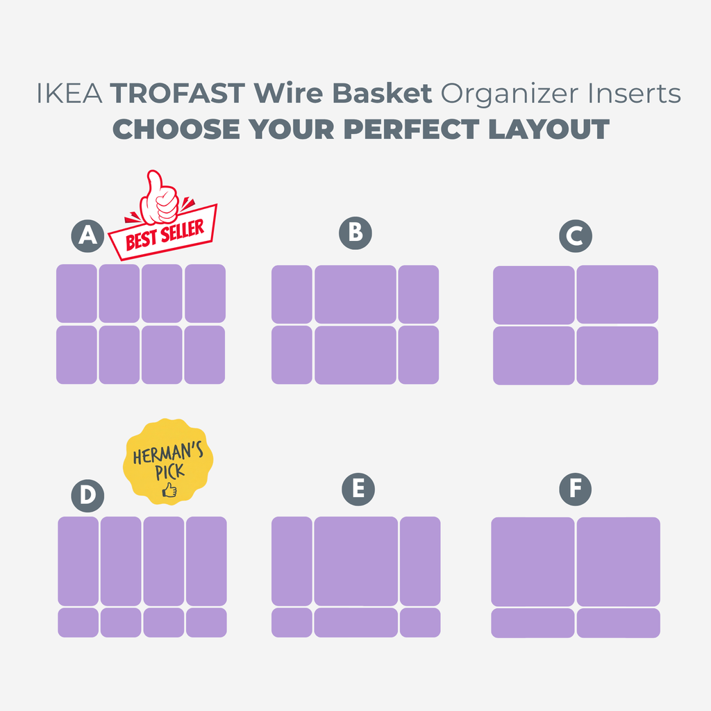 IKEA TROFAST Modular Organizer Inserts for Wire Bins | LEGO, Crafts & Kids Room Storage Solution