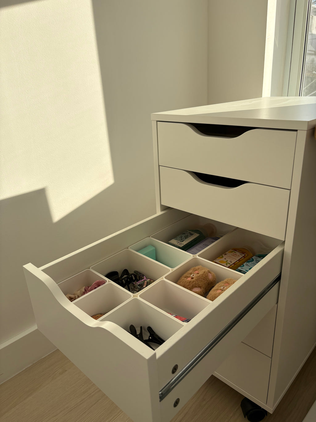 IKEA ALEX Bottom Drawer Organizer Inserts | Desk Drawer Dividers for Makeup, Office & Craft Storage | 3D Printed Modular