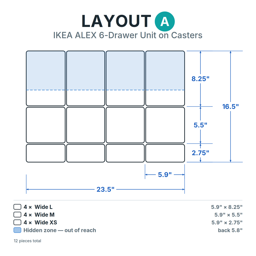 ALEX 6-Drawer Layout A