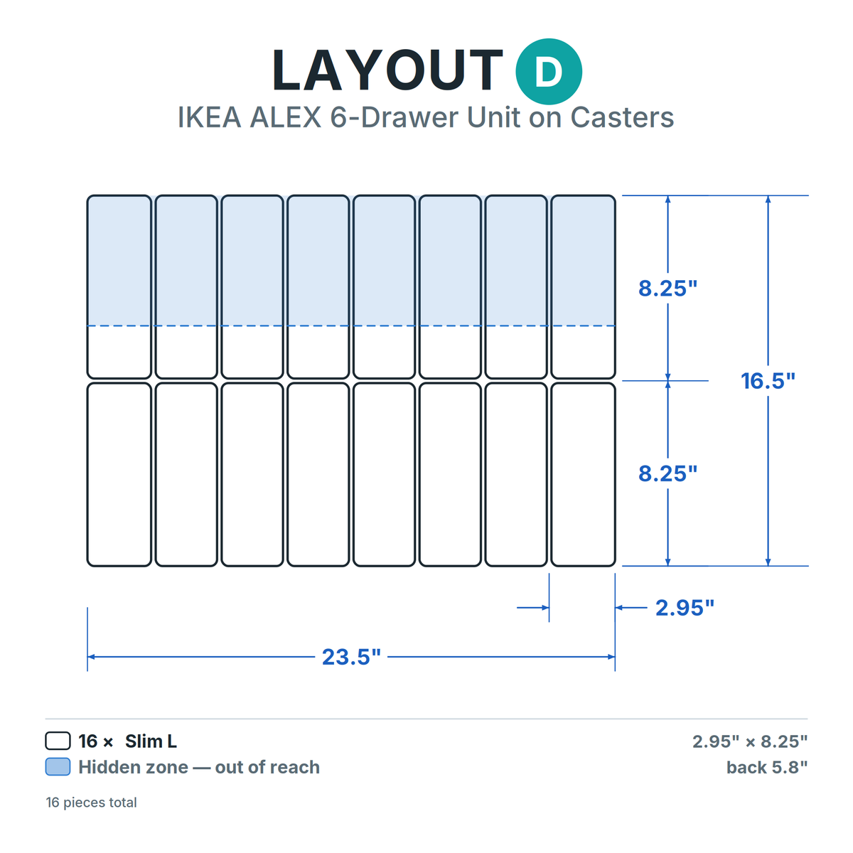 ALEX 6-Drawer Layout D