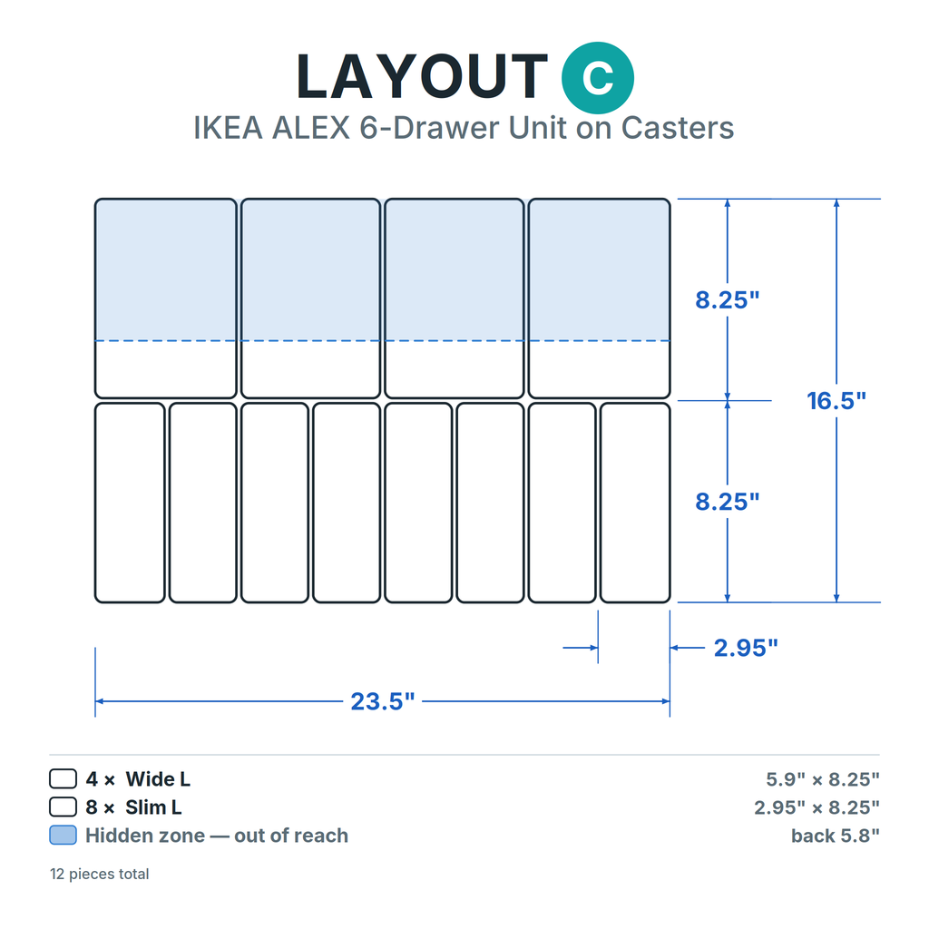 ALEX 6-Drawer Layout C