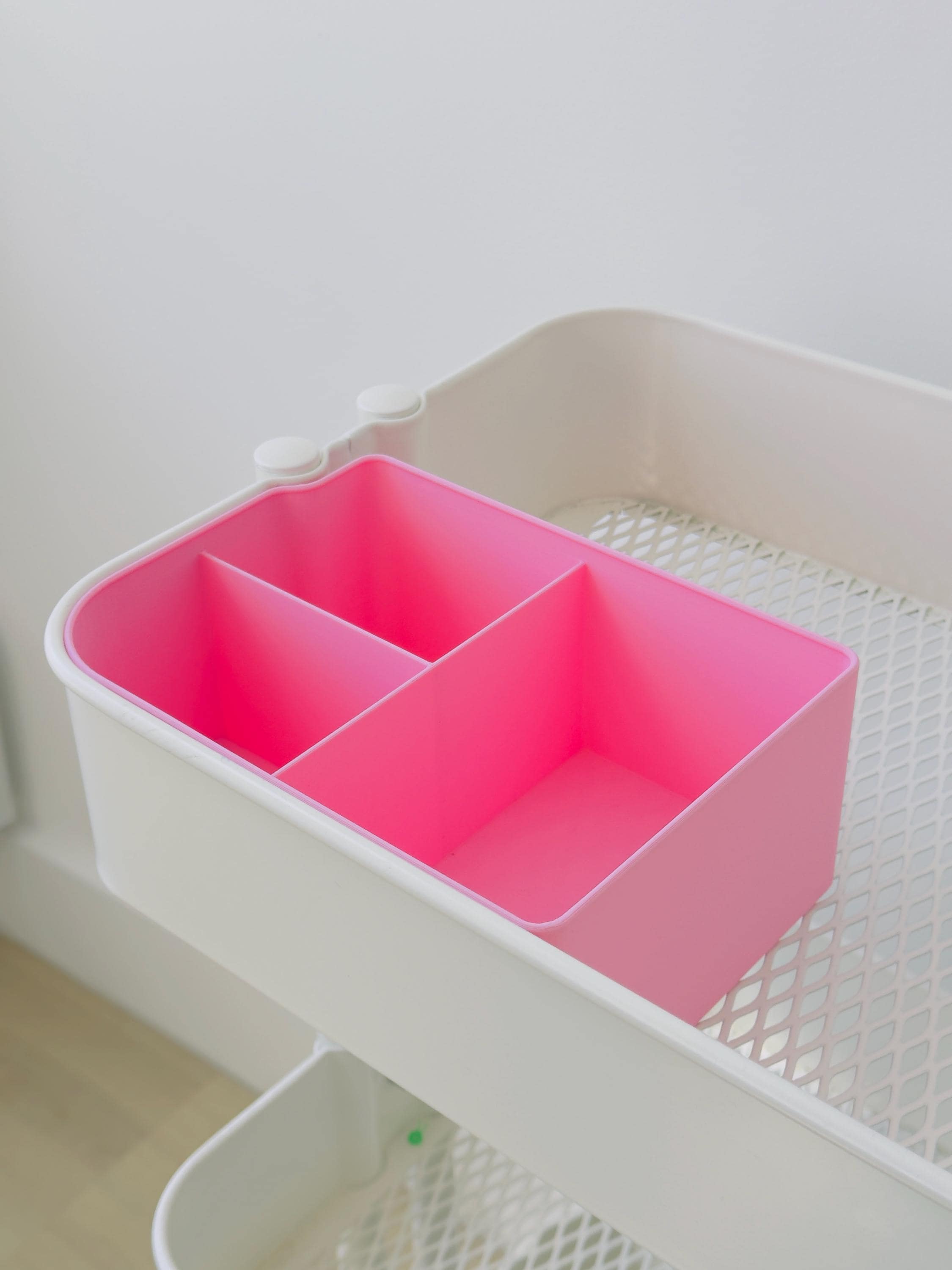 Cart Organizer Bins for IKEA Raskog, 4 PC Set | 3D Printed Storage Inserts | Custom Cart Dividers | Kitchen Office & Craft Organization