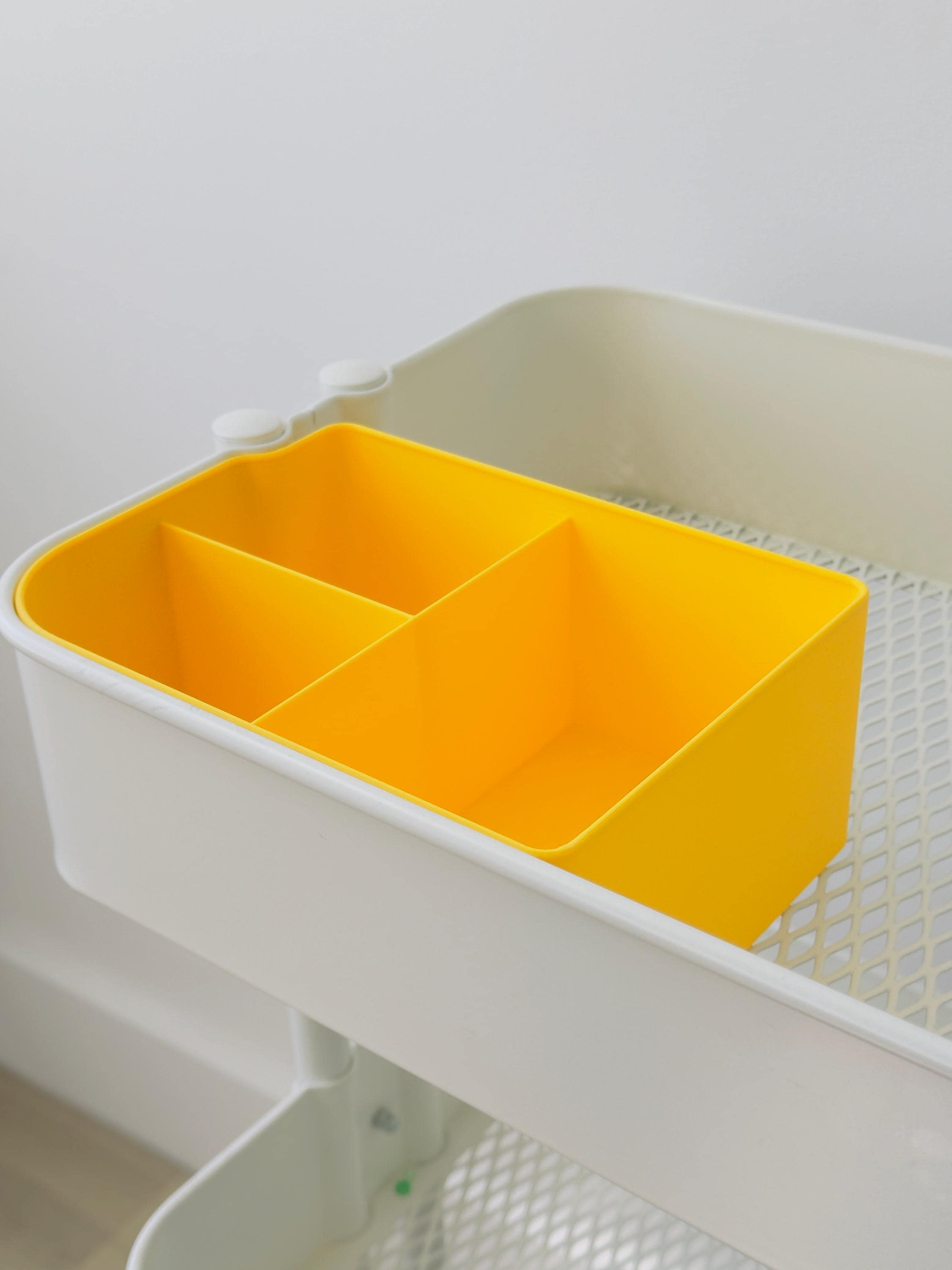 Cart Organizer Bins for IKEA Raskog, 4 PC Set | 3D Printed Storage Inserts | Custom Cart Dividers | Kitchen Office & Craft Organization