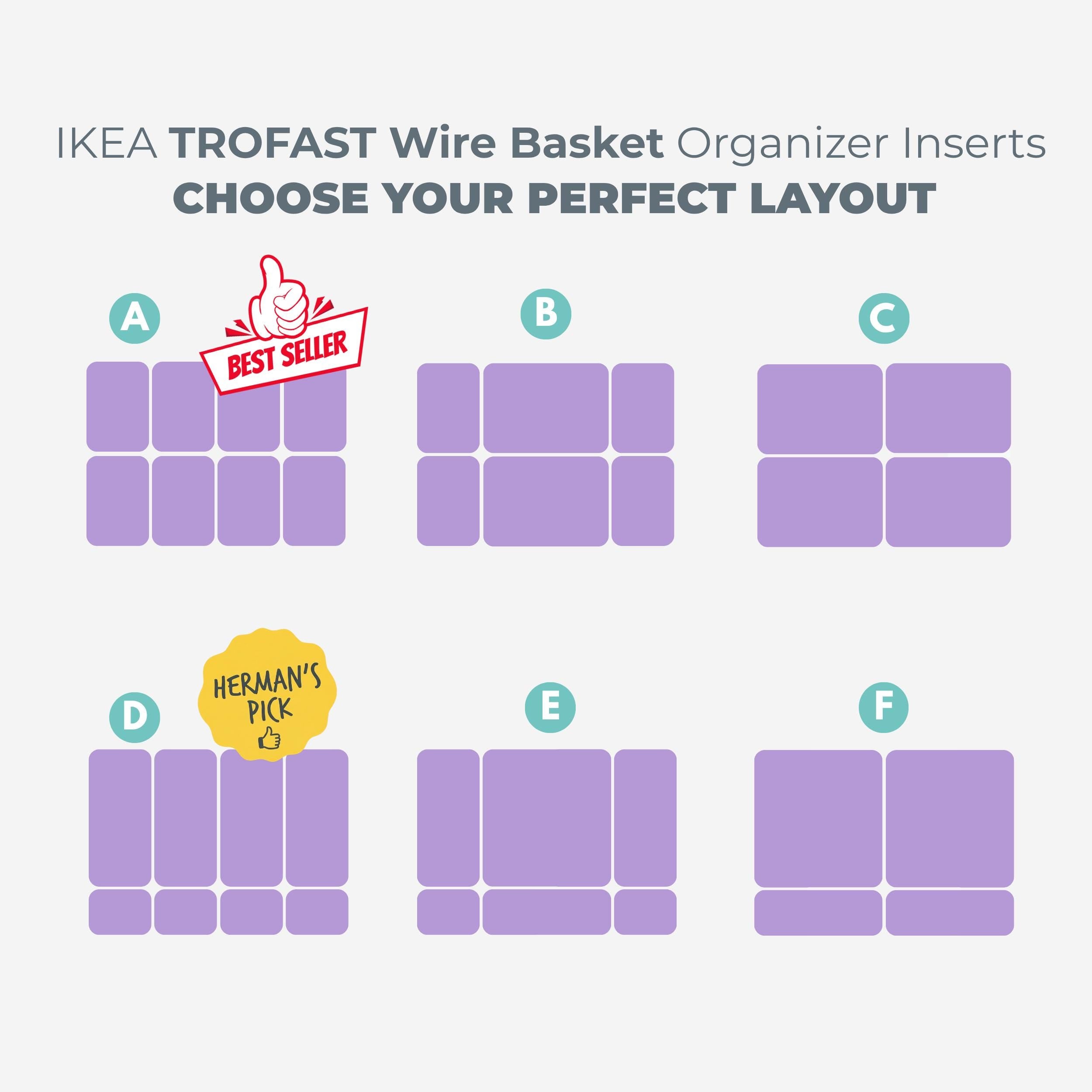 Modular Organizer Inserts for IKEA Trofast Mesh Bins | Craft Supply Storage Bin System