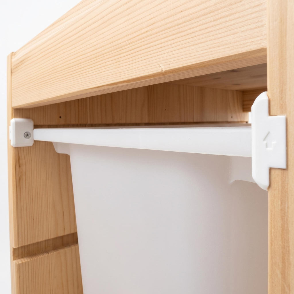 Drawer Bin and Shelf Stoppers for IKEA Trofast Drawer Bins and White/Pine IKEA Trofast frames | Playroom, Toys, Craft Storage