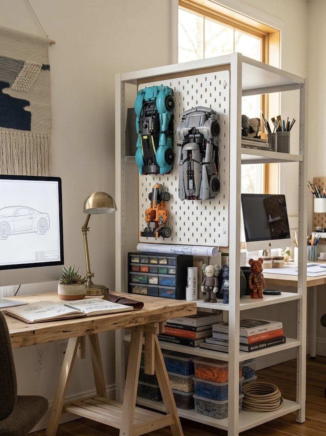 Mounting Bracket for IKEA Skadis Pegboard | Custom-Designed for LEGO® Technic™ Vehicles - Perfect for Home Office or Creative Studio