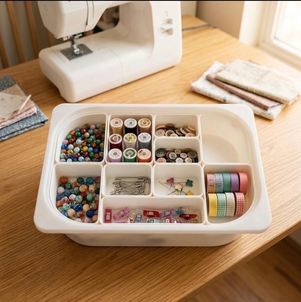 Craft Supply Organizer Tray Inserts for IKEA Trofast Bin | Modular Storage Trays for Beads, Sewing Notions & Art Supplies