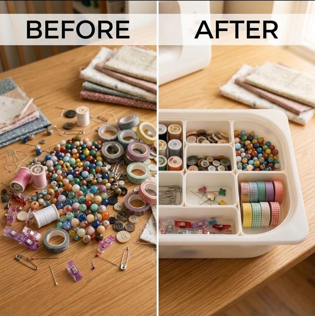 Craft Supply Organizer Tray Inserts for IKEA Trofast Bin | Modular Storage Trays for Beads, Sewing Notions & Art Supplies