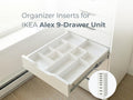 Modular 1.75" Organizer Inserts | Custom-Designed for IKEA's 9-Drawer Alex, Modular for Perfect Fit and Versatility