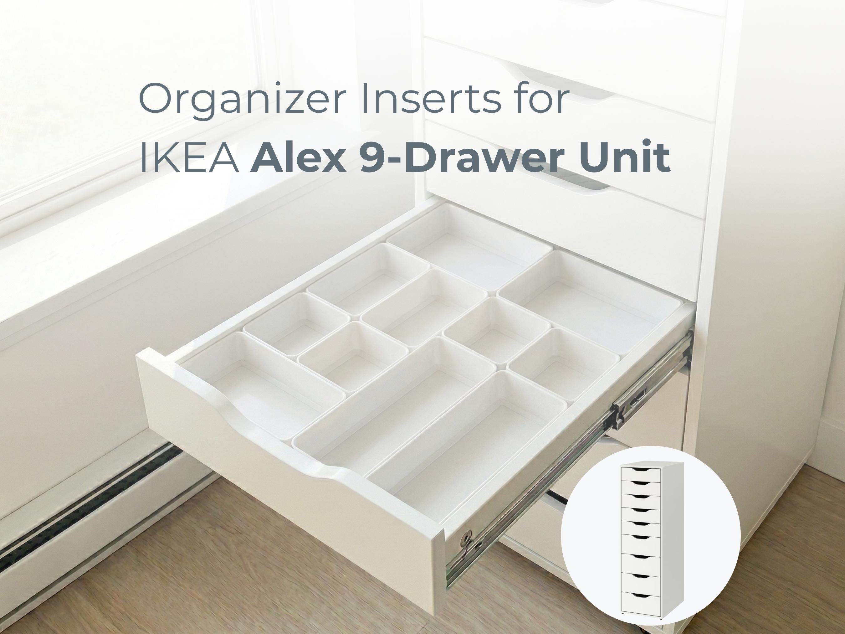 2.9” Tall Organizer Inserts for IKEA 9-Drawer Alex | Modular and Stackable Drawer Inserts for Perfect Fit and Versatility